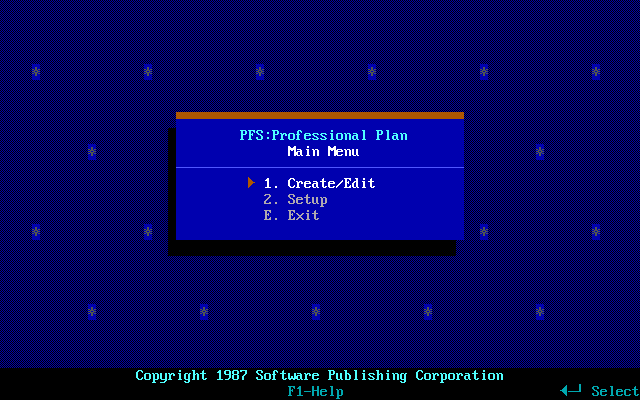 PFS Professional Plan - Menu